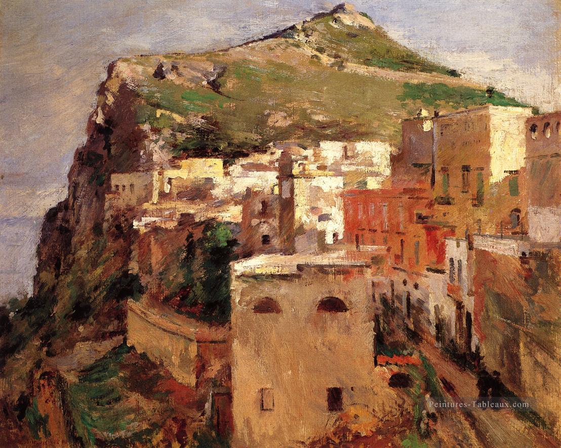 Capri impressionnisme paysage Theodore Robinson Montagne Peintures à l'huile